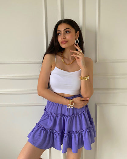 PURPLE RUFFLE SKIRT